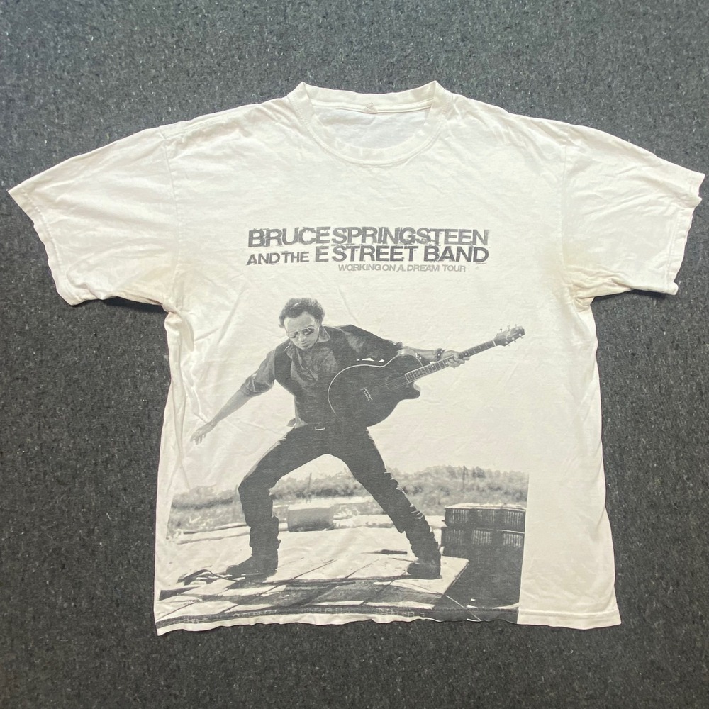 Bruce Springsteen E Street Band TShirt Sz XL Mens White Rock Working On A Dream